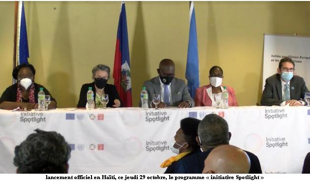 L’UE et l’ONU s’associent pour éliminer les violences faites aux femmes et filles en Haïti à travers le programme « Initiative Spotlight »